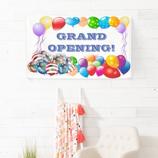 Grande ouverture personnalisée Bannière en vinyle (En situation)