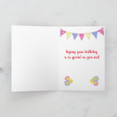 Grande Petite-fille 18e Anniversaire Carte Primros (Intérieur)