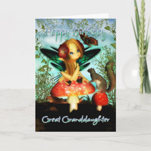 Grande Petite-Fille, Carte Anniversaire, Mignonne
