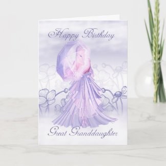 Grande Petite-fille Cute Feminine Carte d'annivers