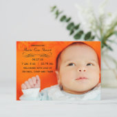 Grande photo florissante - Faire-part de naissance (Debout devant)