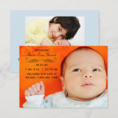 Grande photo florissante - Faire-part de naissance (Devant / Derrière)