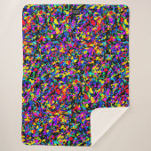 Grande plaid sherpa éclaboussé (Devant)