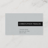 Grande police, facile de lire le carte de visite (Dos)