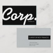 Grande police, facile de lire le carte de visite (Devant / Derrière)