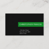 Grande police, facile de lire le carte de visite (Dos)