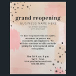 Grande réouverture Business Blush Pink Abstrait<br><div class="desc">Grand rouvrir affaires avec arrière - plan abstrait rose avec points noirs et texte.</div>