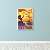 Grande semaine d'aviation de la Champagne Canvas Afdruk (Insitu (Houten vloer))