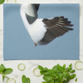 Grande serviette de cuisine Pelican blanc (Plié)