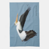 Grande serviette de cuisine Pelican blanc (Vertical)