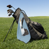 Grande serviette de golf Pelican blanc (Vert)