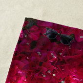 Grande serviette de plage de Bougainvillea (En situation)