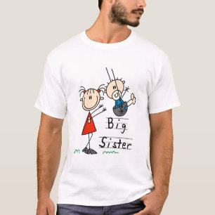 Grande soeur avec des T-shirts et des cadeaux de
