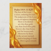 Grande spirale de miel | Carte Psaum 19:9-11 KJV (Dos)