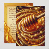 Grande spirale de miel | Carte Psaum 19:9-11 KJV (Devant / Derrière)