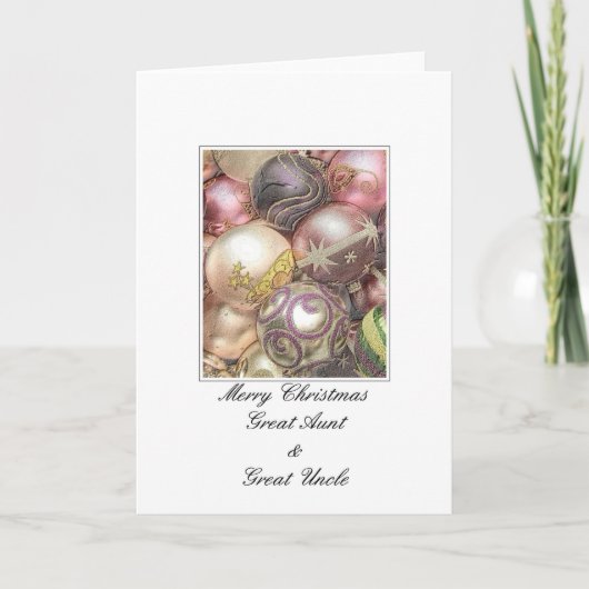 Grande tante et grand oncle Joyeuse carte de Noël (Devant)