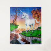 Grande tapisserie de licorne d'imaginaire magique  (Devant)