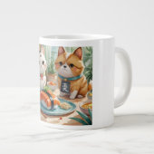 Grande Tasse 「仲良し猫の寿司時間（Cat Friends' Sushi Time）」 (Devant droit)