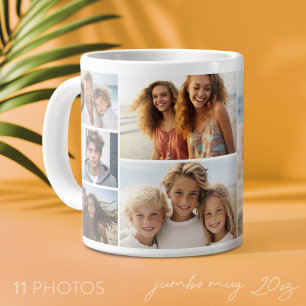 Grande Tasse 11 Collage de photos - Moderne, Minimaliste Blanc