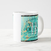 Grande Tasse 11ème anniversaire de Mariage turquoise (Devant droit)