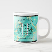 Grande Tasse 11ème anniversaire de Mariage turquoise (Droite)