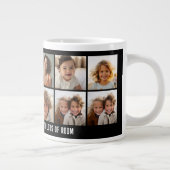 Grande Tasse 12 Grille de collage photo - Zone de texte - noir  (Droite)