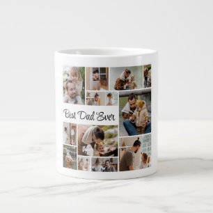 Grande Tasse 12 Photo Collage Meilleur Papa Jamais