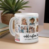 Grande Tasse 14 Grille de collage photo - 2 Zones de texte - no