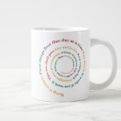 Grande Tasse 15 ans Sobriety Slogan Spiral Giant Café (Droite)