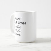 Grande tasse 15oz blanche classique personnalisée (Devant gauche)