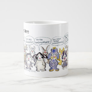 Grande Tasse 19 lapins lapins lapins de lapin volants de dessin