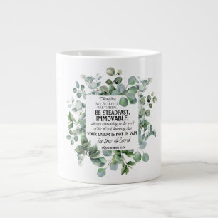 Grande Tasse 1 Corinthiens 15:58 Inspirational Verse Eucalyptus