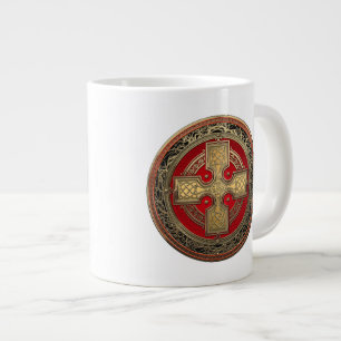 Grande Tasse [200] Ancienne Croix du noeud d'or sacré celtique