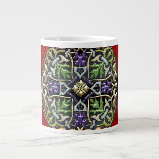 Grande Tasse [200] Croix celtique [Or avec émail noir] (Devant)