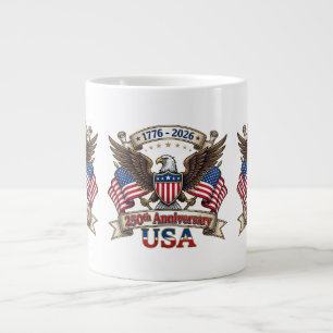 Grande Tasse 250 Ans Américain 250e 4 Juillet Anniversaire 1