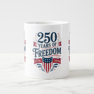 Grande Tasse 250 Ans de Liberté 1776 2026 4 Juillet 250e Annive
