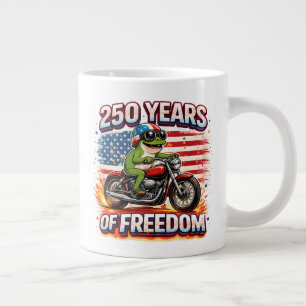 Grande Tasse 250 Ans De Liberté Patriotique Grenouille Motard U