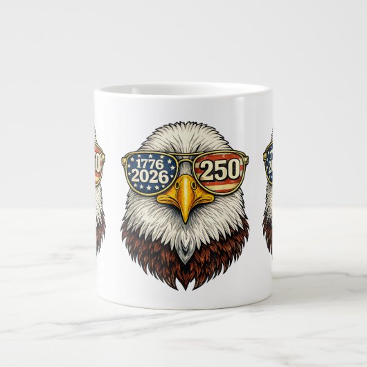 Grande Tasse 250e anniversaire États-Unis 1776-2026 Aigle améri (Devant)