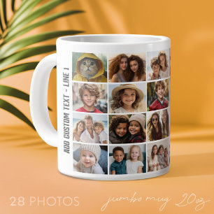 Grande Tasse 28 Grille de collage photo - Texte de script - noi