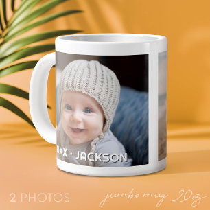 Grande Tasse 2 Modèle de photo Moderne Minimaliste avec Texte P