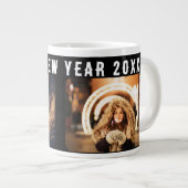 Grande Tasse 2 Photo Collage Black Happy New Year 2026 (Devant droit)