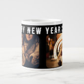 Grande Tasse 2 Photo Collage Black Happy New Year 2026 (Devant)