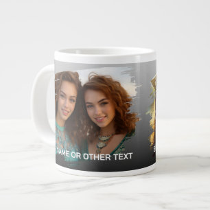 Grande Tasse 2 Photos et Texte - Pinceau Horizontal