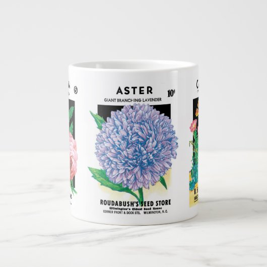 Grande Tasse 3 Fleurs d'art Étiquette de paquets de semences Vi (Devant)