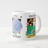 Grande Tasse 3 Fleurs différentes d'art d'étiquette d'illustrat (Devant droit)