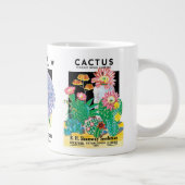 Grande Tasse 3 Fleurs différentes d'art d'étiquette d'illustrat (Droite)