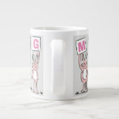 Grande Tasse 3 Lettre Nom Fun Rabbits Design (Dos)