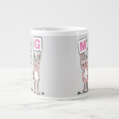 Grande Tasse 3 Lettre Nom Fun Rabbits Design (Devant)