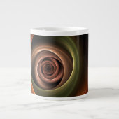 Grande Tasse 3D Spirale Abstraite couleurs chaudes Art fractal (Devant)
