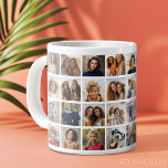 Grande Tasse 40 Collage de photos - 4 rangées 10 colonnes - Bla<br><div class="desc">Ce design branché de grille photo comprend une place pour quarante photos ou des moments forts de la vie. Si vous devez ajuster l'illustration ou modifier la couleur de l'arrière - plan,  cliquez sur le bouton personnaliser et effectuez des modifications.</div>